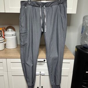 FIGS Zamora Jogger Scrub Pants Gray Stretch Workwear Sz XXL Technical Collection